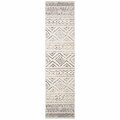 Safavieh 2 x 4 ft. Tulum Contemporary Runner Power Loomed Rug Ivory & Grey TUL267A-24